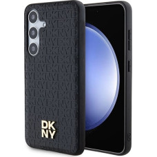 Dkny Leather Pattern Metal Logo MagSafe case for Samsung Galaxy S24 - black