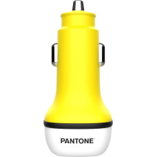 Pantone car charger 38W PD QC 1x USB 1x USB-C PT-PDDC05 Yellow 102C