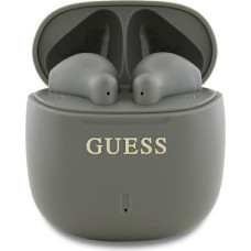 Guess słuchawki Bluetooth GUTWSJ14ESGE    TWS + stacja dokująca taupe Printed Classic Logo