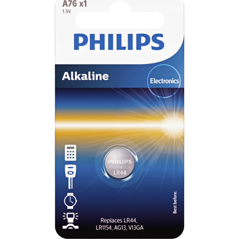 Battery PHILIPS LR44|LR1154 Minicells Alkaline 1pc Blister