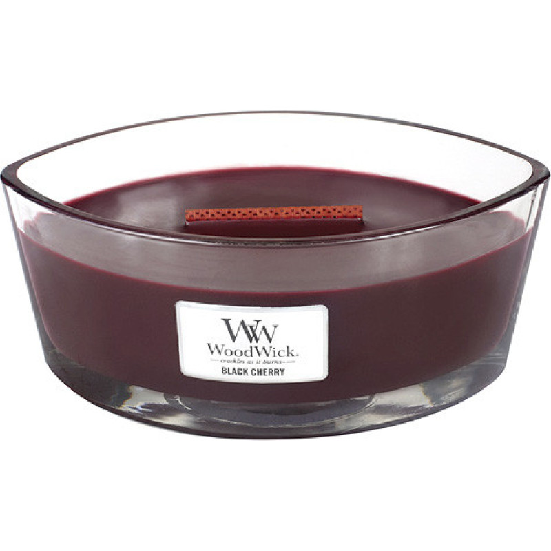 Woodwick Black Cherry aromātiskā svece ar koka daktu 453,6 g