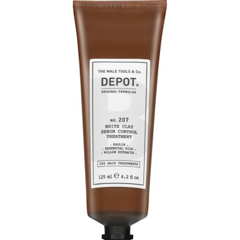 Depot Nr. 207 White Clay Sebum Control Treatment Anti-Irritation stiprinoša maska 125 ml