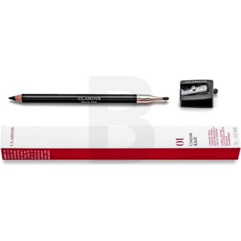 Clarins Crayon Khôl acu zīmulis acu zīmulis ar asinātāju 01 Carbon Black 1,1 g
