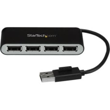 Startech .com 4 Port USB 2.0 Hub - USB Bus Powered - Portable Multi Port USB 2.0 Splitter and Expander Hub - Small Travel USB Hub (ST4200MINI2) - hub - 4 ports