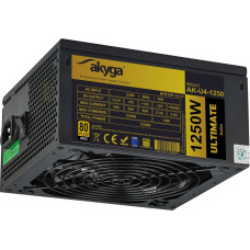 ATX Power Supply 1250W Akyga AK-U4-1250 P4+4 12x PCI-E 6+2 pin 8x SATA APFC 80+ FAN 14cm