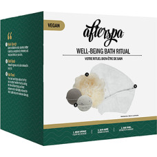 Afterspa Well-Being Bath Ritual gift set sparkling bath bomb 2 pcs + washing sponge + hair towel