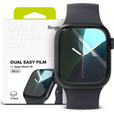 RINGKE DUAL EASY 3-PACK APPLE WATCH 10 (46 MM) CAURSPĪDĪGA AIZSARGPLĒVE