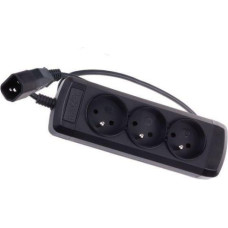 Power Strip for UPS 0.6m (3 sockets) Black