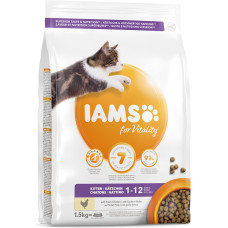 Iams Sausā barība kaķēniem – IAMS CAT KITTEN CHICKEN, 1.5 kg