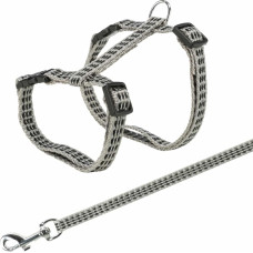 Trixie Krūšu siksna ar pavadu kaķiem - Trixie Harness with Lead, Reflecting 22|42cm|10mm, Lead 1.20m