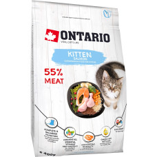 Ontario Sausā barība kaķēniem - Ontario Cat Kitten Salmon, 400 gr