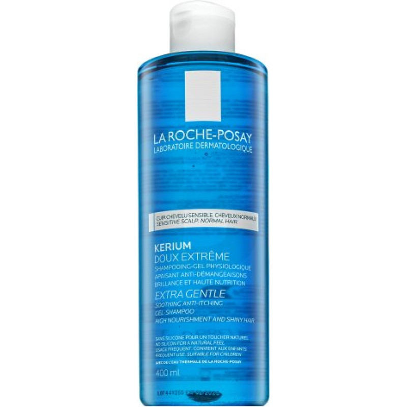 La Roche-Posay Kerium Extra Gentle Physiological Gel-Shampoo stiprinošs šampūns jutīgai galvas ādai 400 ml