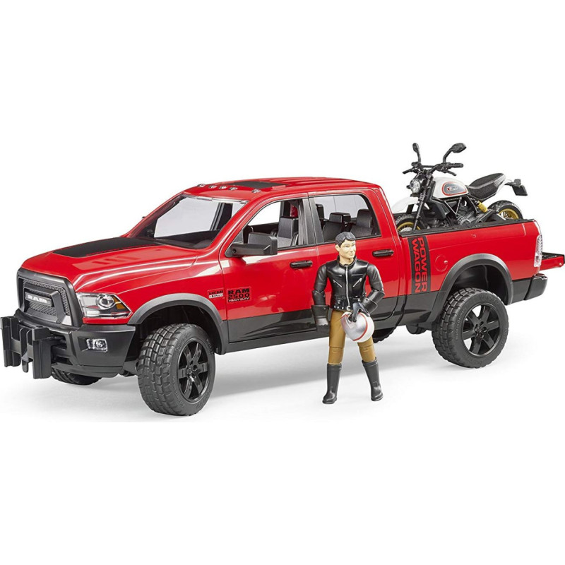 Bruder Dodge RAM 2500 Power Wagon with a trailer and a motorcycle Ducati 02502