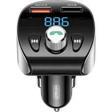 Joyroom FM Transmitter Bluetooth 5.0 car charger MP3 2x USB TF micro SD 18 W 3 A Quick Charge 3.0 black (JR-CL02)