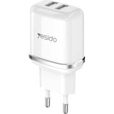 Yesido Wall charger YC26 EU - 2xUSB - 18W white