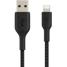 Cable Braided USB-Light ning 15cm black