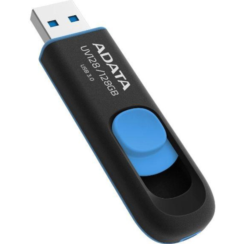 ADATA DashDrive UV128 128GB USB flash drive USB Type-A 3.2 Gen 1 (3.1 Gen 1) Black  Blue