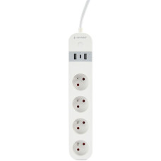 Smart power strip Tuya 4xFR 2xUSB-A 1xUSB-C white