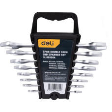 Double Open End Wrench Sets 8 pcs Deli Tools EDL160008A