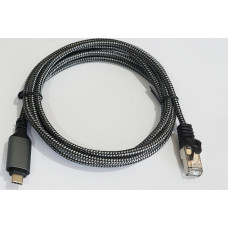 TB RJ-45 - USB C Cable 2 m kat.6, 1 Gbit