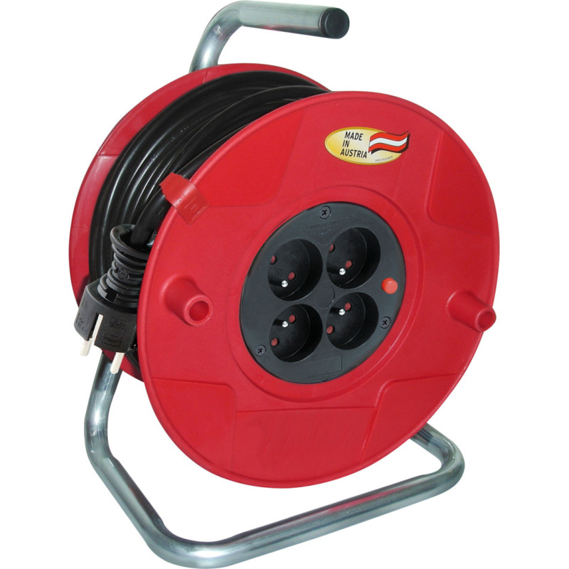 Extension Cord Reel Brennensthul Akyga AK-CR-09 Cord Holder 4 Sockets IP20 50m