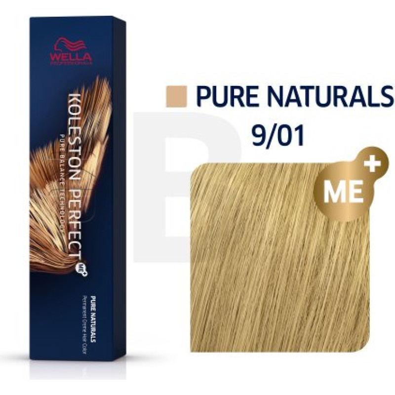 Wella Professionals Koleston Perfect Me+ Pure Naturals profesionāla permanentā matu krāsa 9|01 60 ml