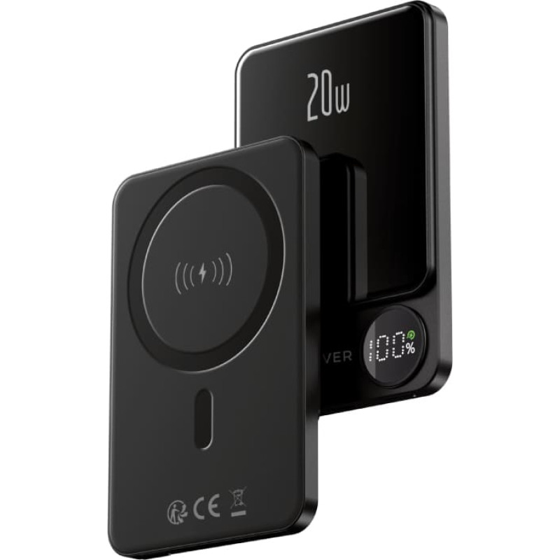 Forever wireless power bank MATB-200 20W PD 5000 mAh magnetic black