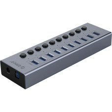 Orico BT2U3-10AB Hub 10x USB-A 3.0 with switches - gray