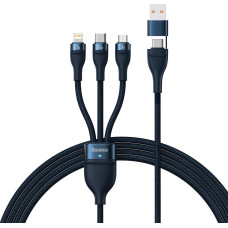 Baseus Kabelis 4in1 USB+USB-C uz USB-C / iPhone Lightning / mikro USB 1,2 m — zils