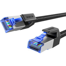Ugreen Ethernet ielāpu vads RJ45 Cat8 tīkla kabelis vara kodols 1,5 m - melns