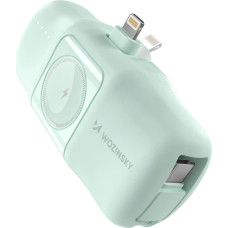 Wozinsky Mini Powerbank 5000mAh 15W iPhone Lightning un Apple Watch lādētājs - zaļš