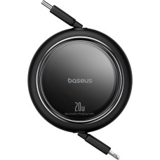 Baseus Free2Pull USB-C izvelkamais kabelis - iPhone Lightning 20W 1m - melns