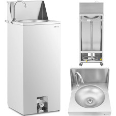Royal Catering Pārnēsājama pārvietojama izlietne, darbināma ar kājām, STEEL G1/2''