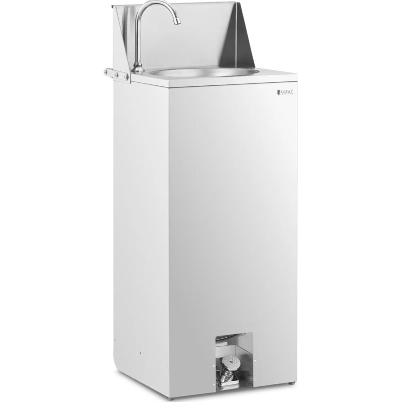 Royal Catering Pārnēsājama pārvietojama izlietne, darbināma ar kājām, STEEL G1/2''