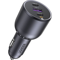 Ugreen Auto lādētājs 130W 2x USB-C 1x USB-A - pelēks