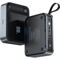 Baseus 3in1 Powerbank USB USB-C Jump Starter Car Starter 3000A Lukturis melns