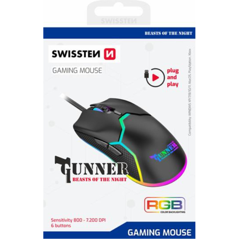 Swissten Gunner Spēļu Pele59107220