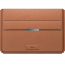 Invzi Leather Case | Cover with Stand Function for MacBook Pro|Air 15"|16" (Brown)
