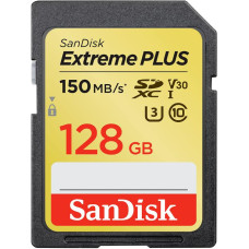 SanDisk SDXC 128GB Extreme PLUS (190 MB|s Class 10  UHS-I U3 V30) 0619659189389