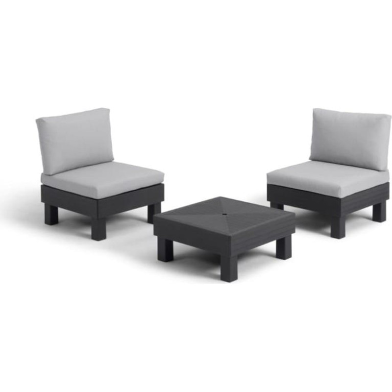 Keter Dārza mēbeļu komplekts Elements Balcony Set pelēks|gai&scaron;i pelēks