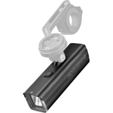 Rockbros Priekšējais velosipēda lukturis 5000mAh 1500lm IPX6 Garmin un GoPro stiprinājums — melns