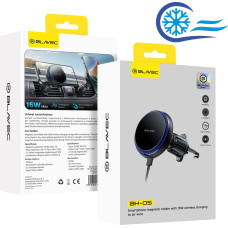 Blavec Car holder BH-05 magnetic induction Magsafe 15W Cooling Fan System to air vent (BH05-MAVIB) black