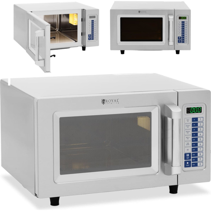 Royal Catering Profesionāla mikroviļņu krāsns 100 programmas 25L 1550W