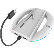 iPega P5S035SA Vertical Stand (2xUSB-A) with RGB for PS5 Slim|PS5 Pro White (Damage Package)
