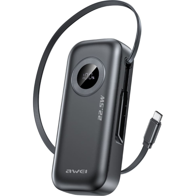 Awei PowerBank PA-9 10000mAh 22.5W       czarny|black