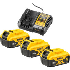 Dewalt-Akcesoria Komplektā 3 akumulatori 18V Li-Ion 5.0Ah + lādētājs, DEWALT [DCB1104P3-QW]