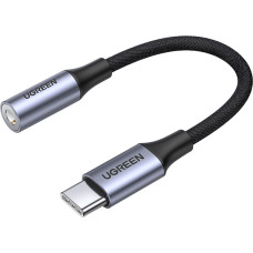 Ugreen Austiņu adaptera mini ligzda 3,5 mm (sieviete) - USB-C (vīrietis) 10 cm - pelēka