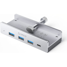 Orico MH4PC centrmezgla skava, piestiprināta USB-C / USB-A USB-C — sudraba krāsa
