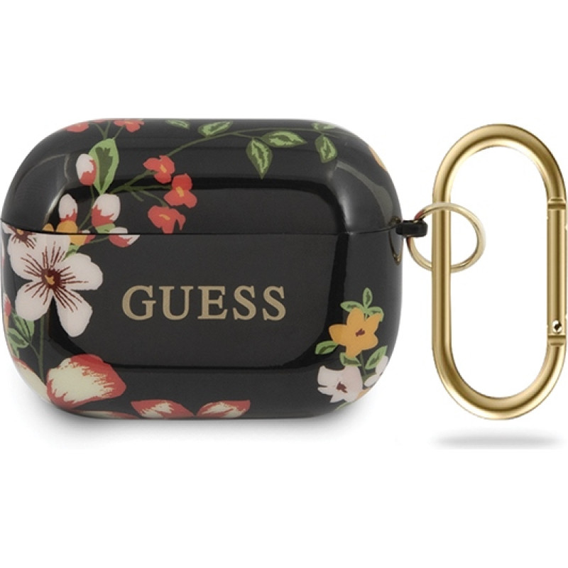 Guess GUACAPTPUBKFL04 AirPods Pro cover czarny|black N.4 Flower Collection