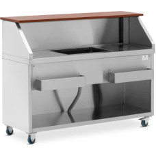 Royal Catering Bāra stacija ar ledus nodalījumu un pudeļu plauktiem 150 cm